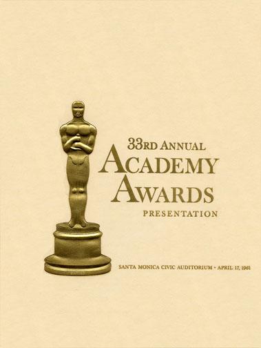 1960 (33rd) Academy Award Ceremony Program