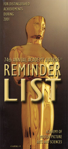 2001 (74th) Reminder List